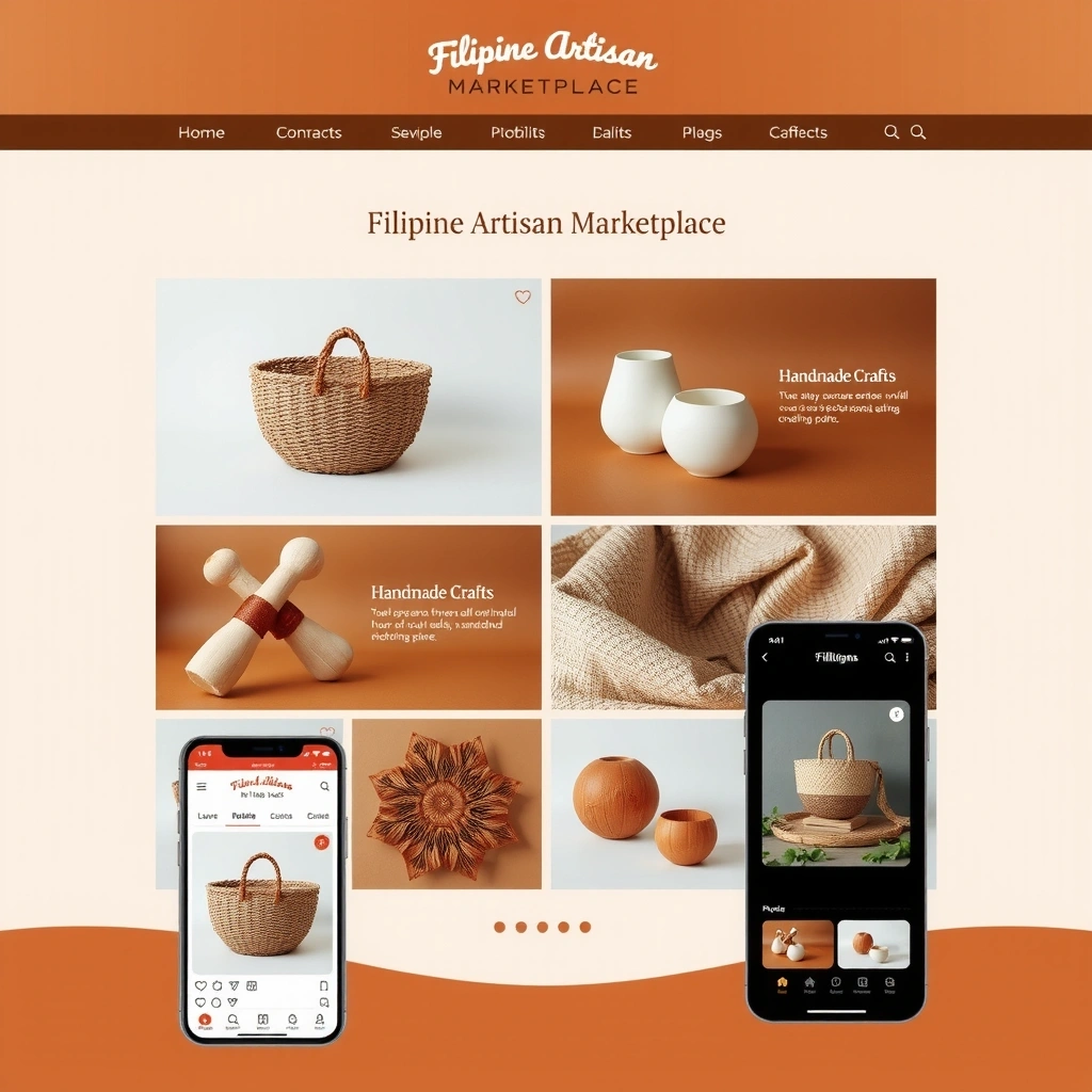 Baguio Artisan Marketplace website interface